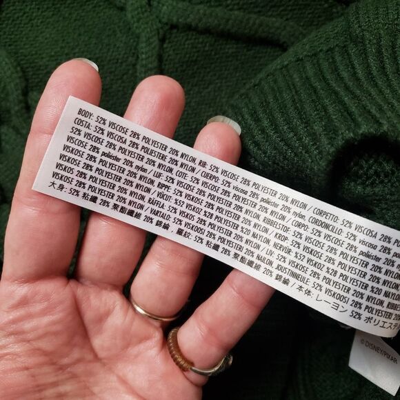 Toy Story Alien Sweater 👽 Disney Sweater Women's Size L Green Pixar cable knit - Picture 6 of 9